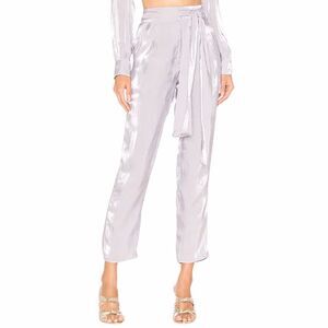 House of Harlow Revolve Satin Bow Pants Size XS Lilac Purple Romantic